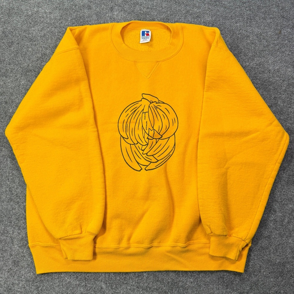 Russell Athletic Sweatshirt Mens XXL Yellow Banana Graphic One of the Bunch